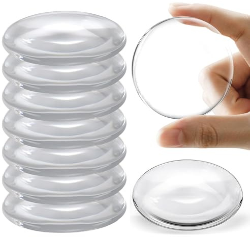 9pcs Door Handle Stopper, 40x8mm Silicone Transparent Wall Protectors | Clear Round Self Adhesive Door Handle Bumpers Pads for Wall, Fridge, Cabinets, Reducing Door Noise and Wall Damage
