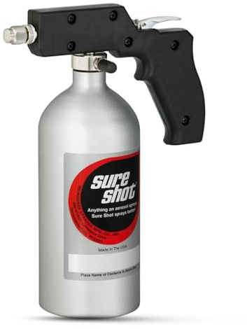 Sure Shot M2400 pulverizador con boquilla ajustable de aluminio anodizado (acabados: negro o plateado