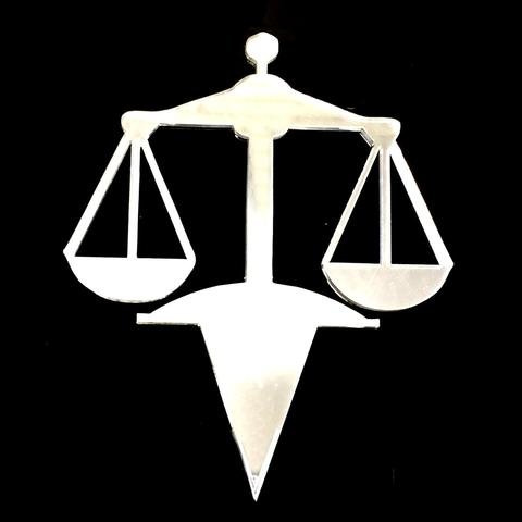 Super Cool Creations Waage der Gerechtigkeit verspiegelt Cake Topper, Standard
