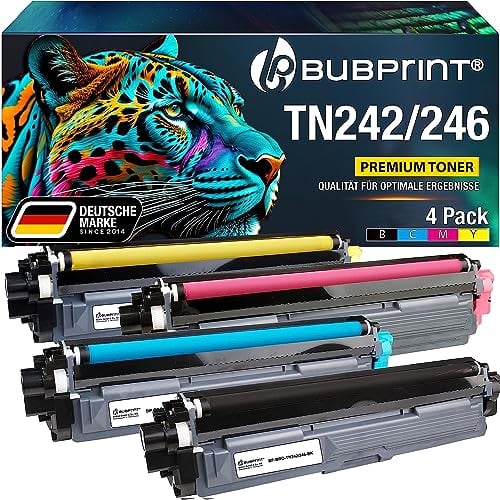 Bubprint TN242 TN246 kompatibel als Ersatz für Toner Brother TN-242 TN-246 für DCP-9017CDW DCP-9022CDW HL-3142CW HL-3152CDW HL-3172CDW MFC-9142CDN MFC-9332CDW MFC-9342CDW Multipack 5er-Pack