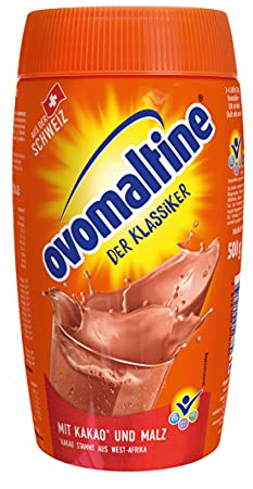 Ovomaltine Kakao-Pulver mit dem einzigartigen Geschmack nach Malz und hochwertigem Cacao, nachhaltig - für heiße Schokolade, 500 g