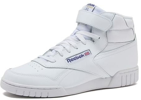 EX-O-FIT HI High Top Basketball Shoes for Men, Retro Men's Sneakers - White, 12 Medium