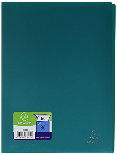 Exacompta 8530E 1 OPAK Dokumentenhülle 30 genarbte, entspiegelte Hüllen 60 Ansichten für A4-Format Abmessungen 24 x 32 cm flexibler Polypro-Deckel 8 zufällige Farben