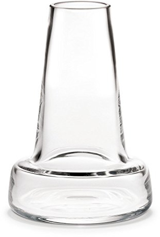 Holmegaard Vase Langer Hals H24 cm Flora aus mundgeblasenem Glas, klar