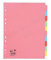 5 Star Subject Dividers Multipunched Manilla Board 10-Part Extra Wide A4 Assorted