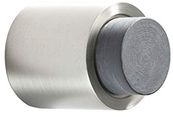 Wandtürstopper Edelstahl mit Gummipuffer, Ø25 mm, Länge 3,2 cm, Türgriff, Türstopper Wand, Abstandshalter für Tür & Fenster, Türpuffer für Türklinken, Wandschutz, Türfeststeller - PHOS Design