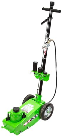 OEMTOOLS 24851 22-Ton Air/Hydraulic Jack, Heavy Duty Floor Jack, 8-3/4 to 17-11/16 Lift Range, Compact Low-Profile Design for Tandem Axle Vehicles