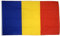 Flaggenfritze® Flagge Rumänien, rumänische Flagge hissfertig mit Ösen + gratis Sticker