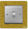 the sticker studio ltd Single Light Switch/Socket Surround Acrylic Finger Plate Gold Sequin