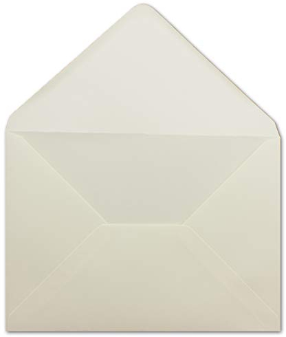 25 DIN C5 Briefumschläge Creme - 16,2 x 22,9 cm - 100 g/m² - Spitze Klappe mit Nassklebung Post-Umschläge ohne Fenster von Ihrem Glüxx-Agent