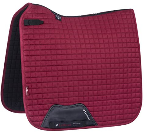 LeMieux Dressur Schabracke, Maulbeere Wildleder quadratisch, S/M