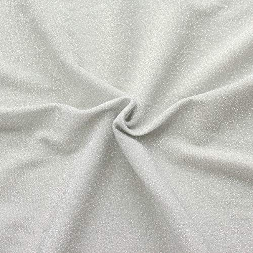 Lurex Jersey Stoff Glitter Meterware Hell-Grau
