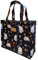 SturdyFoot Kleine Büchertasche, Lunchtasche, Tragetasche, Einkaufstasche, Turnbeutel, Wachstuch-Tragetasche, PVC-beschichtete Tragetaschen, Meow, 29cm*11.5cm*24.5cm