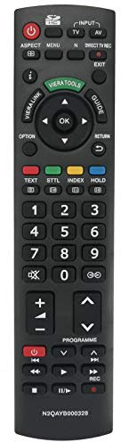 VINABTY N2QAYB000328 Telecomando di ricambio per Panasonic TV TX-L19X10EW TX-L26C10B TX-P42S11E TX-L19C20B TX-P42X10Y TX-P50X10B TX-L32U10BA TX-L32X10Y TX-L32X10YA TX-L32X15B TX-L32X15BA TX-L32X15E