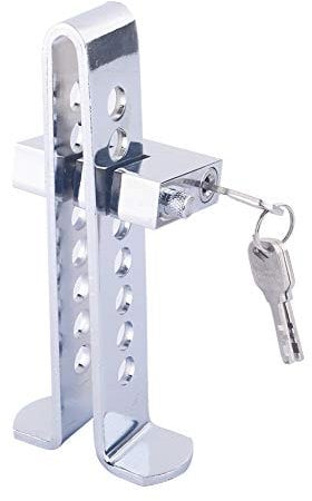 Solid Hardened Steel Clutch Pedal Lock - 8 Adjustment Hole, Anti-Theft Device with Copper Core, 3 Keys for Car, Truck, Motorcycle