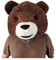MatGui Plüschtier Hüte Kopfmaske Halloween Maskottchen Kostüm, Kaffee-Teddy, L