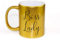 Boss Lady - Tazza da caffè in ceramica oro glitterato