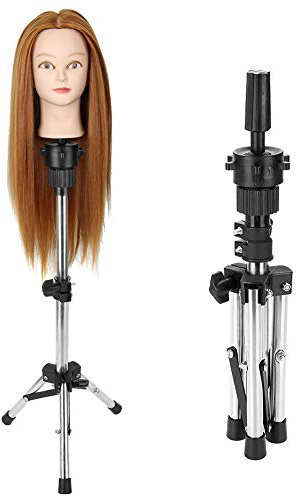 Tripod Adjustable Manikin Mannequin Head Wig Stand, Adjustable Tripod Stand Holder, Adjustable Mannequin Head Tripod Stand, Hairdressing Training Head Holder for Hairdressing Canvas Training Head