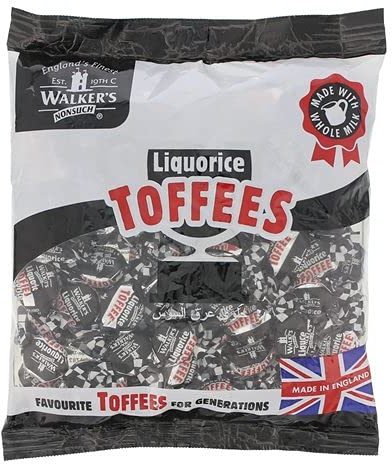 LIQUORICE TOFFEES - WEICHE LAKRITZ BONBONS - 750GR - BY WALKERS 1894