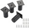 IGNPION 4Pcs 3 Adjustable Furniture Feet,Aluminum Alloy Sofa Furniture Cabinet Riser DIY Furniture Replacement Legs for TV Cabinet Ottoman Sofa Cupboard, Black