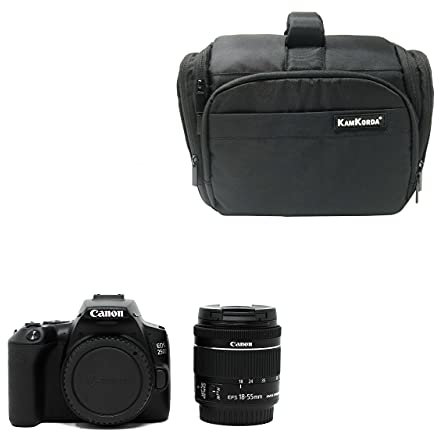 KamKorda Camera Bag + 250D DSLR Camera + 18-55 f/4-5.6 Lens, 24.1 megapixels, APS-C / 22.3 x 14.9 mm CMOS sensor, Touchscreen, UHD 4K Video, Built-in WiFi/Bluetooth + 2 Year Warranty
