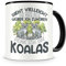 Samunshi® Koala Taza con texto en alemán sieht quizás so aus Koalas, regalo para los fans de Koala, taza de café, taza divertida para cumpleaños, 300 ml
