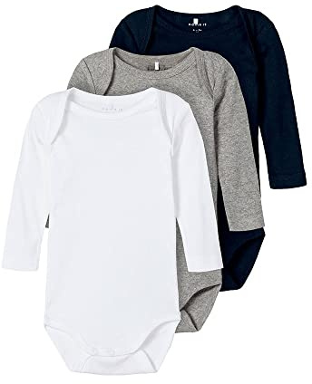 NAME IT Unisex Baby Nbnbody 3p Dark Sapphire Noos Schlafanzug, Dark Sapphire, 56 EU