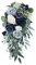 Folpus Handgemachte Hochzeit Brautstrauß Wasserfall Blumen Künstliche Rosen mit Blumenstrauß für Kirchenfeiern Dekor Fotografie, Blau
