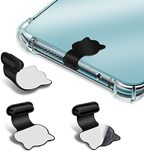 Cobee USB C Anschluss Staubschutzstecker, 3 Stück Typ C Anti Staub Stecker Silikon Anti Staubschutz Stecker Telefon Staubkappen Stecker USB C Staubschutzkappen Anti Verlust Ladeanschluss (Katzenform)