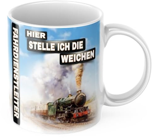 Fahrdienstleiter Hier stelle ich die Weichen Tasse Bahntasse DB Netz Deutsche Bahn Eisenbahn Eisenbahner