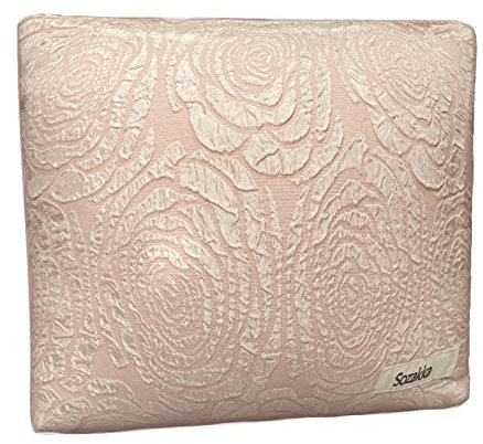Trousse Maquillage Femme Petite Pochette Maquillage Tissu Multifonctio Voyage Trousse de Toilette pour Homme Sac à Cosmétiques à Glissière Sacs à Main pour Port Quotidien,Gym,Vacance-Rose 2