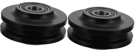 DOITOOL 2pcs Barn Door Track System Accessory Sliding Door Hanging Wheel Track Hanging Wheel Nylon Bearing