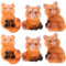 Garneck 6 Pièces Poupée Panda Roux Micro Paysage Figurines De Panda Bonsaï Décor De Voiture Statue De Panda De Tableau De Bord Panda De Jardin Féerique Décoration Accessoires Bureau Résine