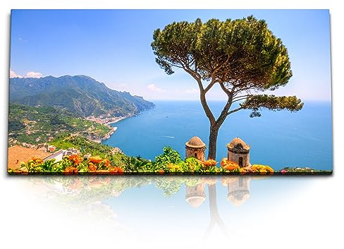 Paul Sinus Kunstdruck Bilder 120x60cm Amalfiküste Italien Mittelmeer Sommer Sonnenschein