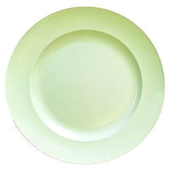 Harfield Pale Green Pack of 4 Children's Dinner Dessert Plates 21.5cm Reusable BPA Free Plastic Shatterproof Tableware (Pale Green)