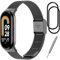 BANGTING Armband Metall Kompatibel mit Xiaomi Mi Band 10/9/8, Ersatzarmband für Miband 10 Ersatzbänder Mi Band 9 Edelstahl Armbänder Strap (Schwarz (Schnallenart))