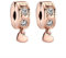 MGIUL Rose Gold Heart Clip Stopper Charms 2pcs PendantPour Bracelets Colliers Pendentifs en Argent 925 Perles Bijoux Cadeau Pour Femmes