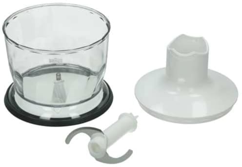 bol (blanc) avec couvercle de mixeur plongeant, compatible BRAUN - AX22110062