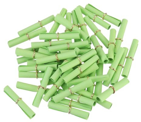 QUARKZMAN Mini Lose Tombola, 100 Stück Kleine Zettel für Botschaften für Valentinstag Jubiläum, Tombola Lose zum Selber Beschriften für Geburtstagparty Vereinsfest, Hellgrün