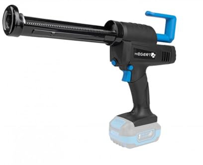 HÖGERT TECHNIK Akku-Kartuschenpresse 18V, 2500 N Auspresskraft, Tropfstopp-System, 300 ml Kapazität, Weicher Griff, Überhitzungsschutz, ohne Akku, Ideal für Dicht- und Klebstoffe