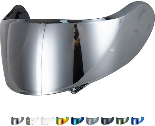Everalo Kompatibel mit Shoei Neotec 2 Visier - Cns 3 - Helmvisier Pinlock Ready - Anti-Kratzer und Anti-Beschlag (Verspiegelt)