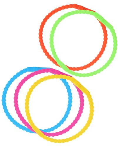 LAPYAPPE 5stücke Silikonarmbänder Mit Kreuzdesign Bunte Gummi-sportarmbänder Für Fußball Basketball Und Volleyball Accessoire Für Täglichen Gebrauch Und Sportfans