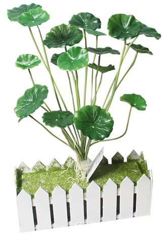 Kuuleyn Artificial Plant Artificial Potted Plant Artificial Leaves Lifelike 18 Branches Deformation Proof Decorative Fake Begonia Leaves Plants for Home Garden Porch Window Office