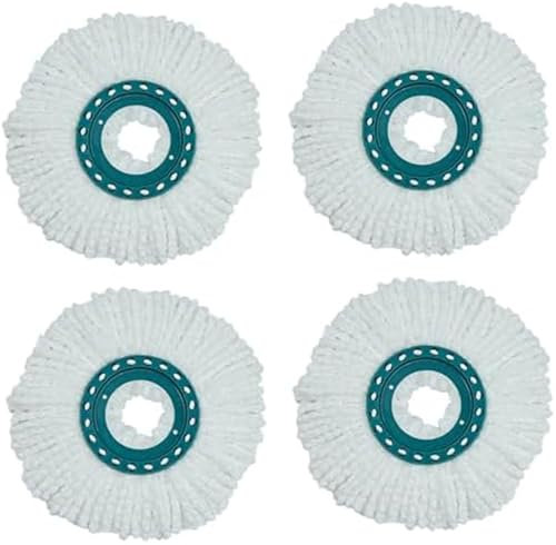 Yurefax Mop Replacement Head Accessories, for Leifheit Vacuum Cleaner Microfiber Mop Head Cloth Hands-Free Rotating Mop Cloth (4 Pcs) Vacuum Mop Replacement Pads(BLACK 4 Pcs)