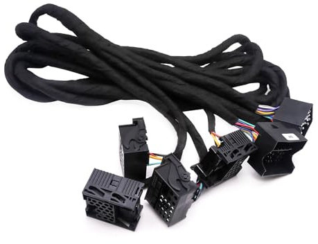 SWTNVIN Adaptateur de câble d'extension IS0 pour BMW E38 E39 E46 E53 ISO Stereo Plug Adaptor, 6 Meter