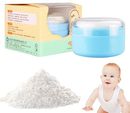 Puderquasten-Etui, ideal für Körperpuder, Talkum oder Glitzer, Behälter mit leerem Behälter, Staubbox, Baby After Bath Kit, Make-up-Spender C