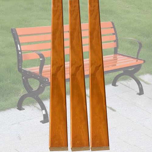 Koncey Ersatzlatten für Gartenbank Robuste Wetterfeste Holz-Sitzlatten Universal Einfache Montage für Sitzbank Terrasse Garten Balkon Holzlattenset(3 PCS,L 1.8 M)