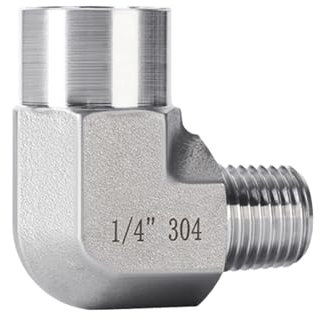 1 pz 304 316 acciaio inossidabile forgiato raccordi for tubi a gomito con filettatura BSPT 1/43/81/2 alta pressione 6000 psi(316 BSPT,1/2)