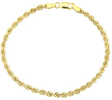 Citerna 9 ct Yellow Gold Rope Bracelet of 7.5 Inch/19 cm Length