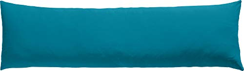 REDBEST Seitenschläferkissenbezug Single- Jersey San Francisco, Petrol Größe 40x140 - weiche Qualität, bügelfrei, praktischer Reißverschluss, 100% Baumwolle